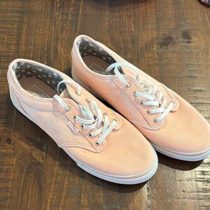 Vans Light Coral Canvas Sneakers with White Laces